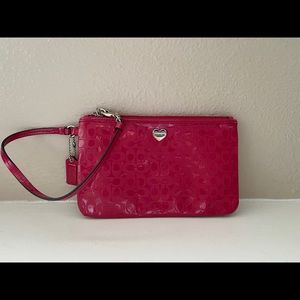 Pink Coach Wristlet
